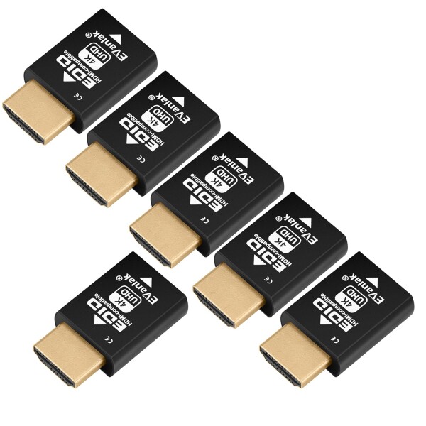 Mini HDMI EDIDエミュレーターパススルー - 1080p~4K@60Hz | コンパクトデザイン | HDMIスイッチ、エクステンダー、AVレシーバー、ビデオスプリッターをサポート 3840x2160@60Hz-6個。