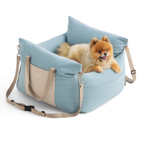 Lesure 犬 ドライブベッド ペットドライブボックス 犬 車 シート 小型犬 飛び出し防止 防水 厚め 収納バッグ付き 取り外し可能カバー 洗濯機対応 お手入れ簡単 後部座席＆助手席対応 12Kg
