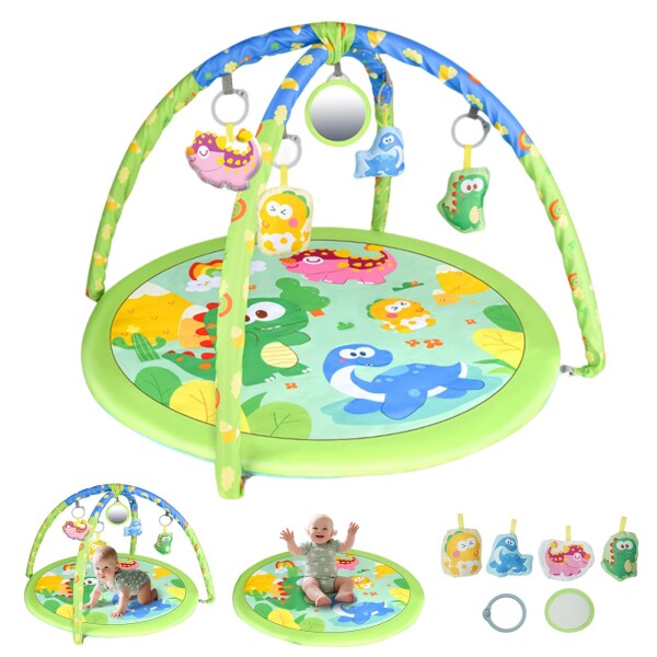 Figfey ベビージム プレイジム おもちゃ付き 新生児 赤ちゃん 室内遊具 遊びジム やわらか カラフル 指遊び ハンギングトイ 早期教育 出産祝い 誕生日プレゼント 贈り物 0ヶ月 6ヶ月 1歳