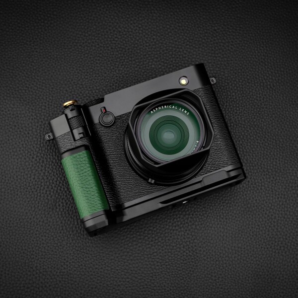 Haoge ハンドル ハンドグリップ 富士フイルム GFX100RF カメラボディ用 L字型グリップブラケット グリーン_2