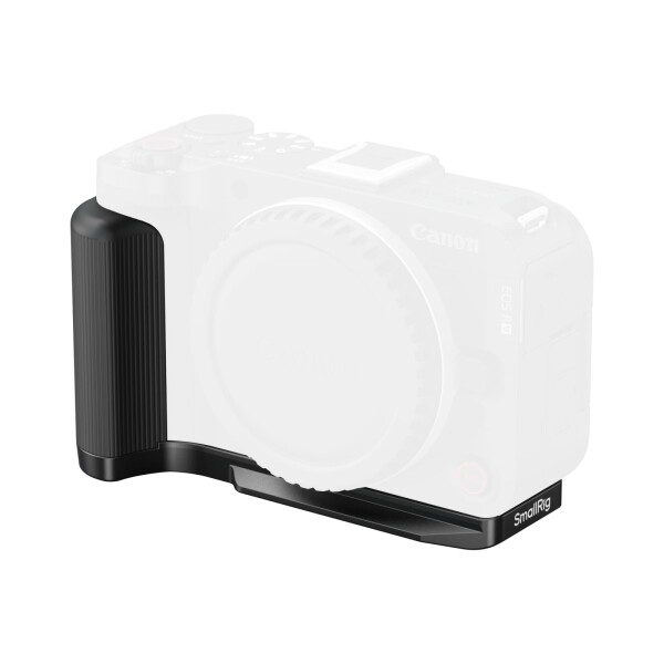 SmallRig R50 V用 L型マウントプレート（ハンドル付き） Canonに対応（ブラック） Arca対応クイックリリースプレート 軽量リブ付きサイドハンドル コールドシューマウント 1/4インチ-20ネジ穴_1