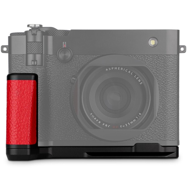 Haoge ハンドル ハンドグリップ 富士フイルム GFX100RF カメラボディ用 L字型グリップブラケット レッド Arca-Swiss 標準プレート付き_8
