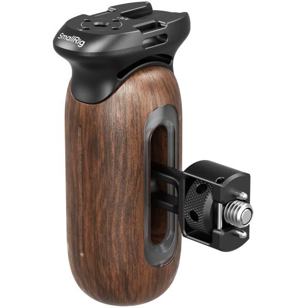 SmallRig カメラ用グリップ 木製サイドハンドルツーインワン位置決めネジ付き 左右どちらにも対応するエルゴノミックハンドグリップ 29mm の垂直調整 15kg の耐荷重 5238