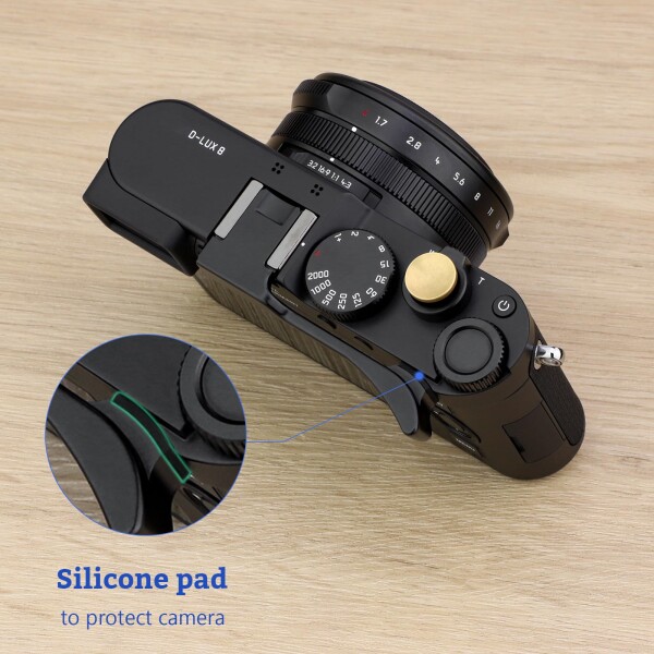 Haoge メタルサムアップグリップ Leica D-LUX 8カメラデジタルアクセサリーTHB-D8Bホットシューサムアップレストサポートハンドグリップ_2