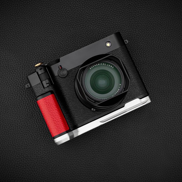 Haoge HandGrip 富士フイルム GFX100RF カメラボディ用 L字型ハンドルグリップブラケット シルバーボトムプレート_8