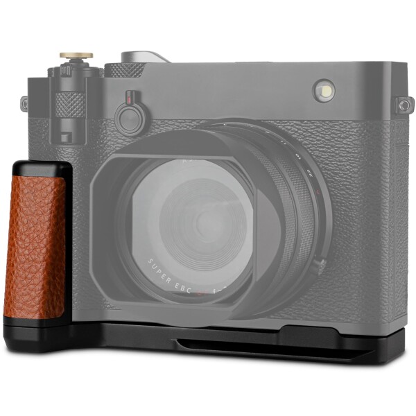 Haoge ハンドル ハンドグリップ 富士フイルム GFX100RF カメラボディ用 L字型グリップブラケット ブラウン_8