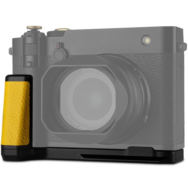 Haoge ハンドル ハンドグリップ 富士フイルム GFX100RF カメラボディ用 L字型グリップブラケット イエロー アルカスイス標準プレート付き_8