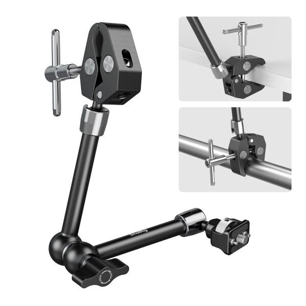 SmallRig マジックアーム 11"（カニ型クランプ付き） 1/4インチ-20ネジと格納式ピン付きアーム アクションカメラ/モニター/ビデオライト/マイク用 5311