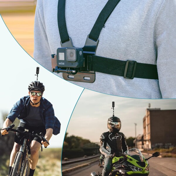 MAIKER OFF ROAD バイク用アクションカメラマウントセット アクションカメラ マウント キット 自転車 バイク ヘルメット 対応 ダブルスーパークランプ 蟹バサミクランプ 固定 緩み防止 360°_8