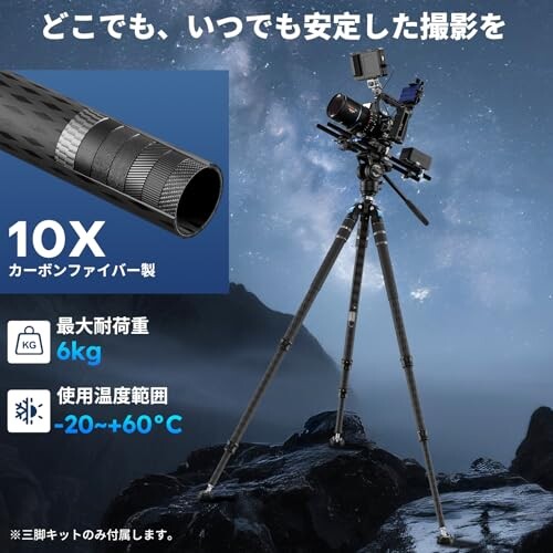 SIRUI ビデオ三脚 ラピッドシステム ツイストロック ワンステップ高さ調整 モジュラー式ビデオ三脚キットSVS60+S3