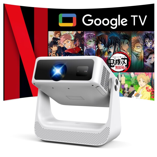 YOWHICK プロジェクター 4K家庭用 10000+アプリ対応 1200ANSI高輝度 スピーカー内蔵 天井投影 自動台形補正 1080P 小型 静音 ホワイト H6