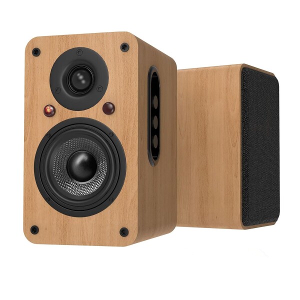 2台1組 100W 2ウェイブックシェルフスピーカー Bluetooth/USB入力/AUX入力/HDMI入力/光入力/同軸入力 4インチウーファー/1.5インチツイーター テレビ/TV/PC用デスクトップステレオスピーカー 木製