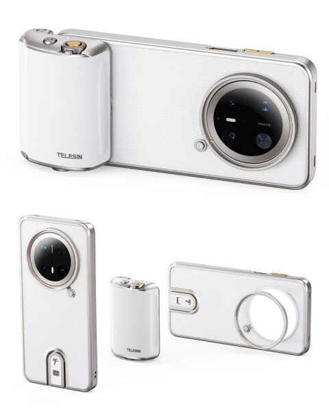 TELESIN FunShot マスターグリップ写真撮影キット スマホカメラグリップ+スマホケースキット Huawei Mate 70 Pro/Pro+専用 自撮りグリップ 人間工学設計 1/4"三脚ネジ搭載 ズーム機能 フロ・リアレ