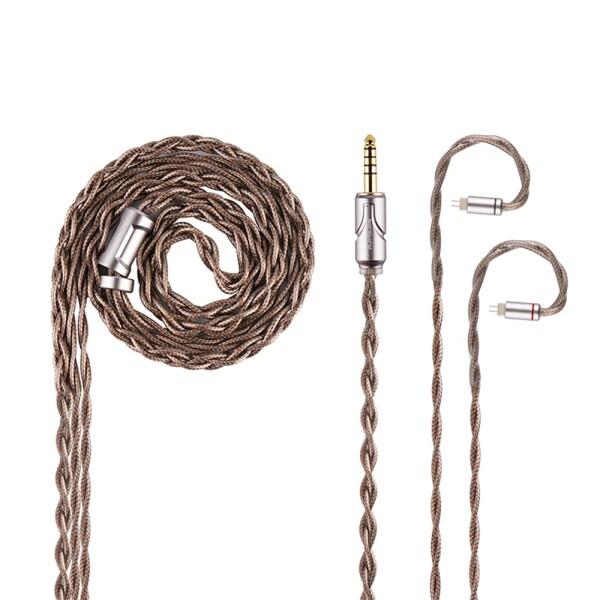 NICEHCK AceMeteor イヤホンリケーブル アップグレードケーブル 8N OCC 銀メッキと8N OCCミックス導体 0.78mm 2pin 4.4mm 8N高純度 OFC銀メッキコネクター OFC金メッキプラグ 交換用 音質改善 美しいミ