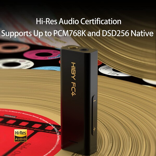 HiBy FC4 ポータブルヘッドホン amp dac mqa ドングル USB dac 高駆動力 MQA 16X PCM 768kHz DSD 256 ネイティブ Android/iOS/Mac/Windows用 ブルー_2