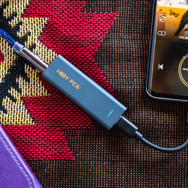 HiBy FC4 ポータブルヘッドホン amp dac mqa ドングル USB dac 高駆動力 MQA 16X PCM 768kHz DSD 256 ネイティブ Android/iOS/Mac/Windows用 ブルー_7