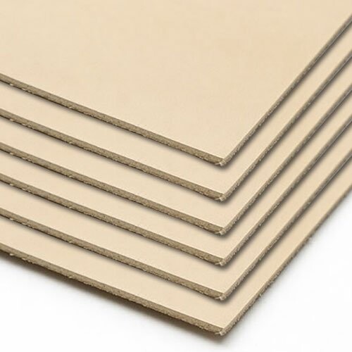 10cube Leathermart セット ヌメ革 きなり タンロー 国産 A4サイズ(210x297mm) 6枚セット 2.0mm厚