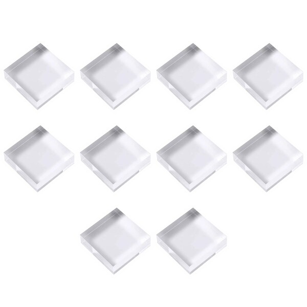 HAMILO アクリルベース 正方形 コレクション 展示 台座 約50×50mm 10個セット (厚さ18mm)