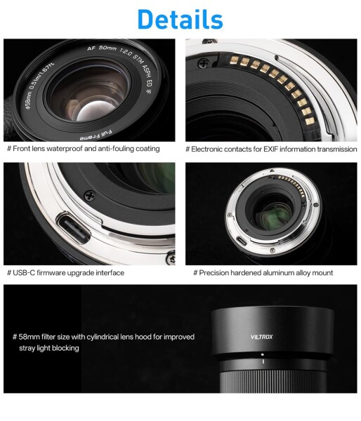 VILTROX 50mm F2.0 Air FE フルフレームレンズ、AF 50mm f/2.0、 E