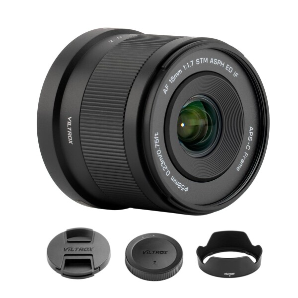 VILTROX AF 15mm F1.7 Air APS-C 超広角レンズ オートフォーカス 小型軽量 大口径 風景/ポートレート/建物/ストリート/自撮り/旅行撮影用 (Zマウント)