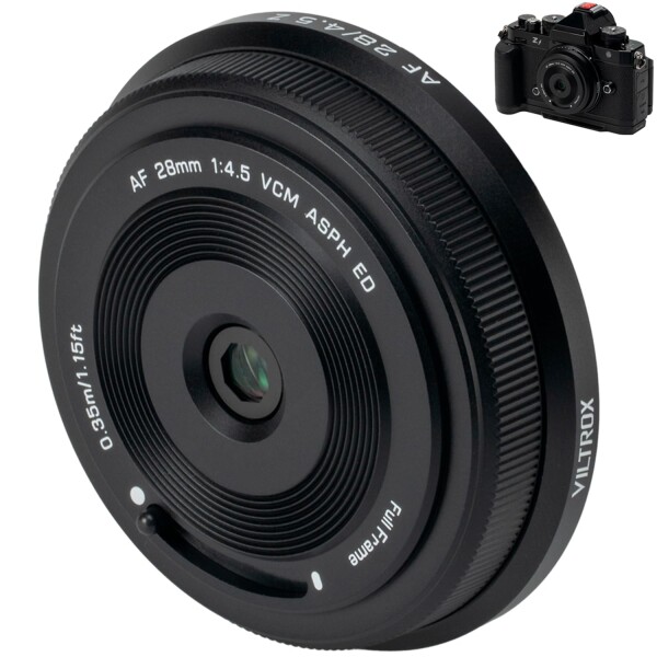 VILTROX 28mm F4.5 Z ニコン Zマウントレンズ用、AF 28mm f/4.5 Zマウントパンケーキレンズプライムレンズ、ニコン Z8 Z9 Z6 Z7 Z6II Z7II Z5 Z5II ZFC Z30 Z8 Z250用フルフレーム広角レンズ