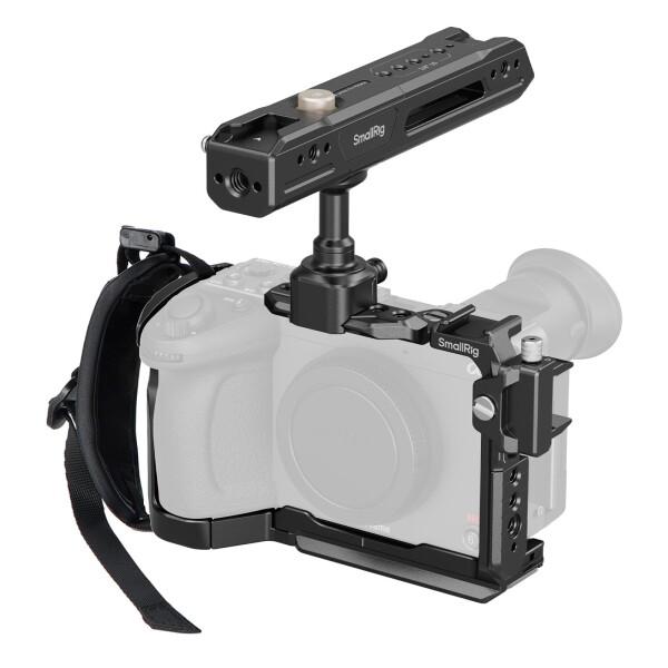 SmallRig カメラケージキット Sony対応FX2用 HawkLockクイックリリースケージ（トップハンドル、リストストラップ、HDMI用ケーブルクランプ付き）、Arca用NATOレール/QRプレート内蔵、オリジナ