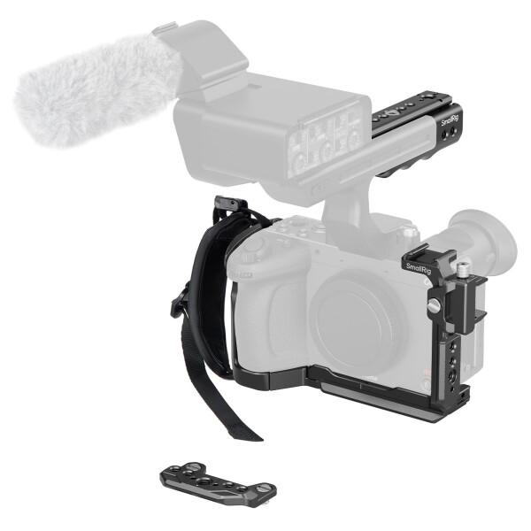 SmallRig FX2用 カメラケージキット HawkLock クイックリリース Sony用 XLRハンドルエクステンション、リストストラップ、HDMI用ケーブルクランプ、QRコールドシュー、内蔵NATOレール/Arca用QRプレ