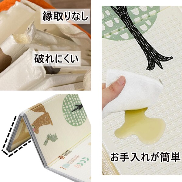 ベビーサークル プレイマット付き 120x120cm 赤ちゃん 小さめ 扉付き ベビーフェンス 折りたたみ baby playpen 子供サークル 組立簡単 洗濯可能 収納バッグ付き 日本育児 子供遊び用 (グレー+12_4