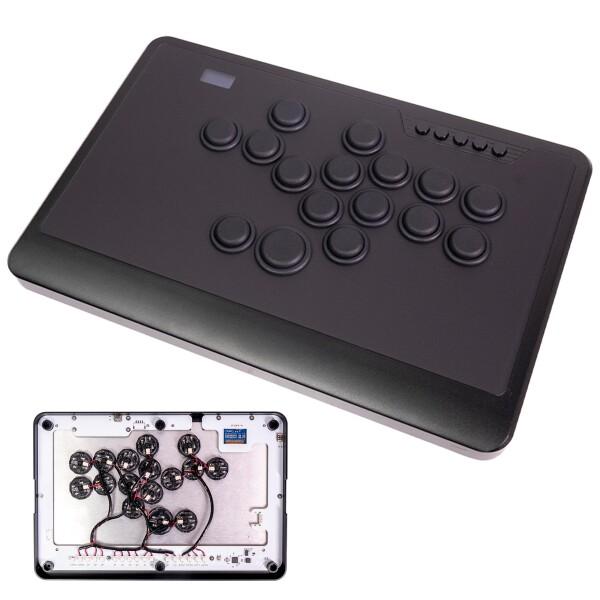 TIKITAKA FTG Elite レバーレスコントローラー 航空アルミ合金CNC一体成型 0.5mm超速霞軸 磁吸式バックカバー OLEDディスプレイ搭載 プロ仕様16ボタン PS5/PS4/PC/Switch2対応 格闘ゲーム eスポーツ