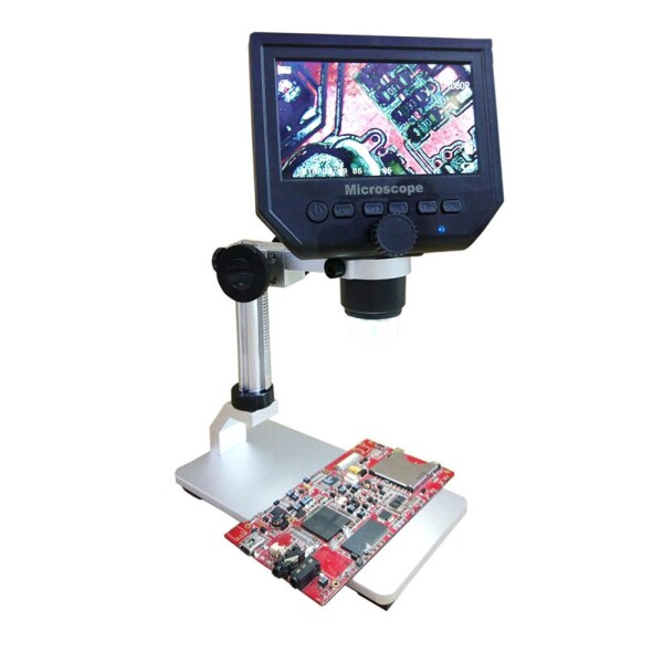 zmart 4.3インチ HDモニター付き USBデジタル電子顕微鏡 1-600倍 3.6万画素 ポータブル 8LED Pcb マザーボード修理 ハンダ不良 日本語説明書付き