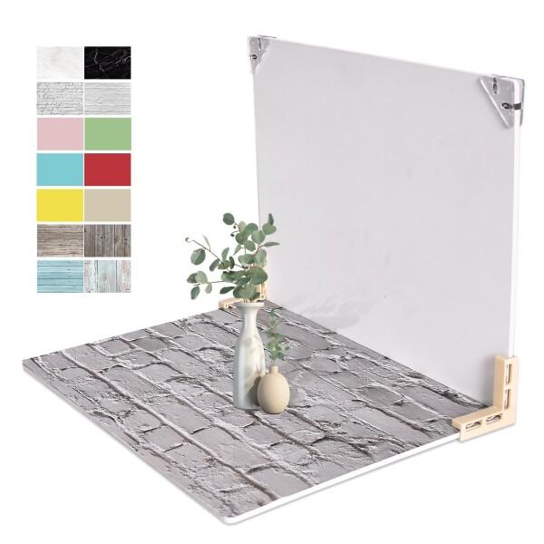 EMART 撮影背景シート 40x30cm 背景紙 黒白両面2枚 7枚14色 40x29.5cm 両面タイプ2色 テクスチャパターン4枚セット モランディ純色 3枚セット バックグラウンド 小物、商品、美食、雑誌、アクセ