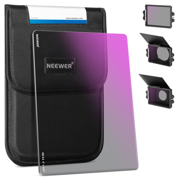 NEEWER ND0.6(2ストップ) 角型NDフィルター 4"x5.65"減光フィルター Tiltaに対応 SmallRigマットボックスに対応 カメラレンズ用 4mmスリム/HD光学ガラス/多層コーティング/25%透光率