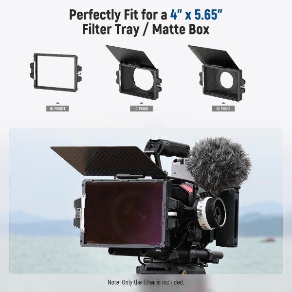 NEEWER ND0.6(2ストップ) 角型NDフィルター 4"x5.65"減光フィルター Tiltaに対応 SmallRigマットボックスに対応 カメラレンズ用 4mmスリム/HD光学ガラス/多層コーティング/25%透光率_1