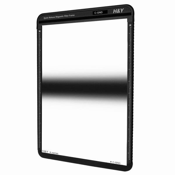 H&amp;Y 角型フィルター 100mm幅 センターGND16 Kシリーズ 100x150mm Center GND 1.2 (最大4段分減光) マグネットフレーム付 センターND16 ゴリラガラス 帯電防止 防汚 撥水 防傷 低反射 両面コート KC12