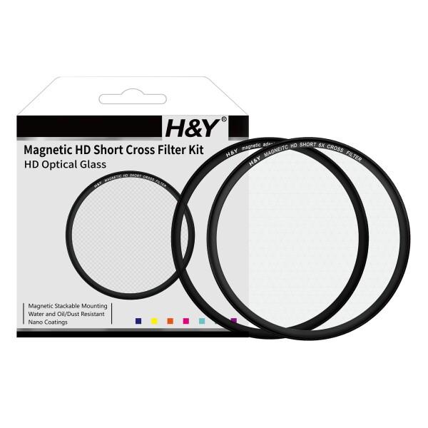 H&amp;Y クロスフィルター 77mm マグネティック HD ショートクロス6 フィルターキット マグネット式 6X クロス効果 薄枠 帯電防止 防汚 撥水 防傷 SC6-77