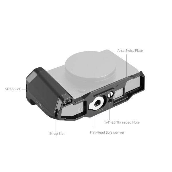 SmallRig シグマ BF用 L字型マウントプレート ハンドル付き マウントプレート Arca対応クイックリリースプレート内蔵 1/4''-20ネジ エルゴノミックハンドグリップ＆サムグリップ（ブラック）_3
