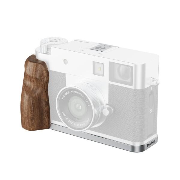 SmallRig X half用 木製L字型マウントプレート、FUJIFILM X half用Lプレート、人間工学に基づいた木製サイドハンドル、ホットシューカバー付属（シルバー） - 5223