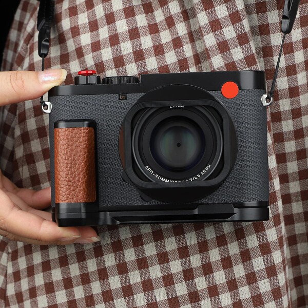 Haoge ハンドル ハンドグリップ Leica Q3 Q3-43 デジタルカメラ用 ボディアクセサリー L字型グリップブラケット ブラウン HG-Q3B-C_6