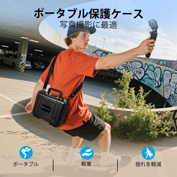 Lekufee Gopro Hero 13防水ハードケース Gopro Hero 12/Hero 11/Hero 10/Hero 9/Hero 8/Gopro Media Mod/Volta/Creator Edition/アクションカメラおよびその他のアクセサリーに対応 (ケースのみ)_5