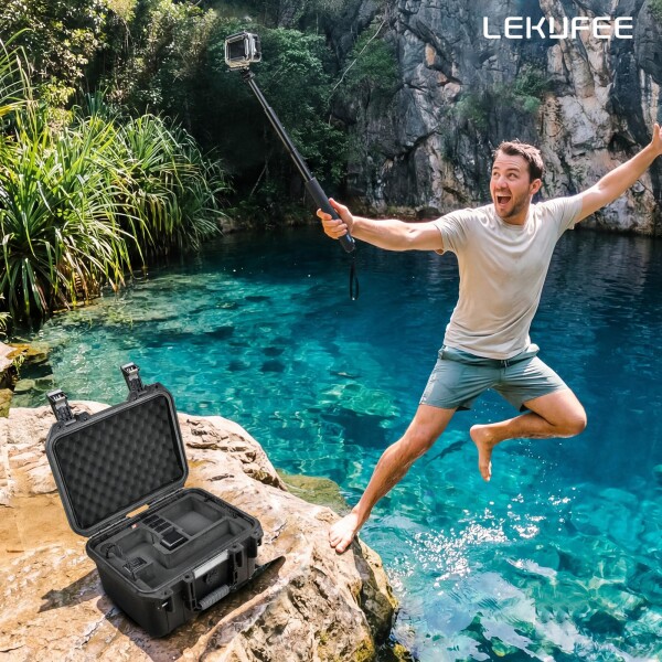Lekufee Gopro Hero 12 防水ハードケース - Gopro Hero 13,Gopro Hero 12,Hero 11,Hero 10,Hero 9,Hero 8/Gopro Volta/Media Mod/Creator Edition/防水アクションカメラおよびアクセサリーに対応（ケースのみ）（ショルダー_4