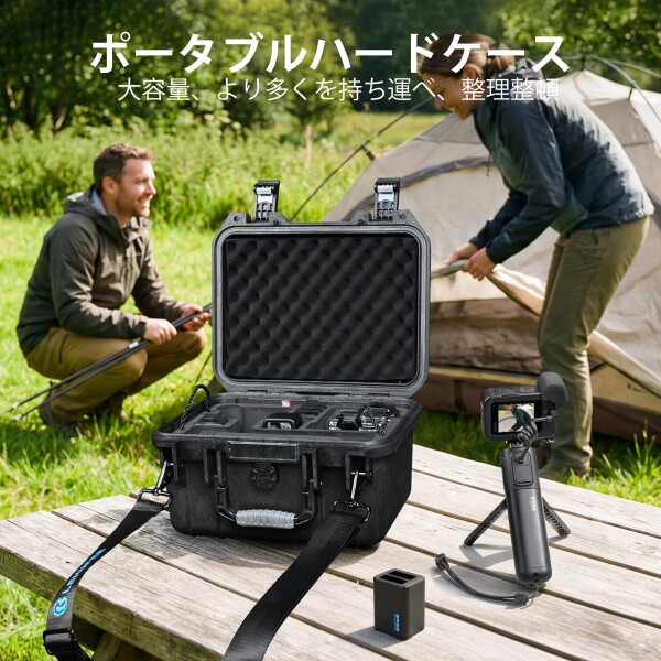 Lekufee Gopro Hero 12 防水ハードケース - Gopro Hero 13,Gopro Hero 12,Hero 11,Hero 10,Hero 9,Hero 8/Gopro Volta/Media Mod/Creator Edition/防水アクションカメラおよびアクセサリーに対応（ケースのみ）（ショルダー_5