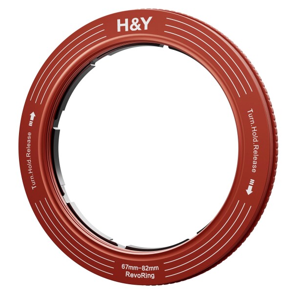 H&amp;Y ステップアップリング REVORING 67-82mm レッド Ilko Allexandroffモデル イルコ・アレクサンドロフ氏サイン入り レボリング フィルター径変換アダプター 82mmフィルター用 可変式 RS82-ILKO