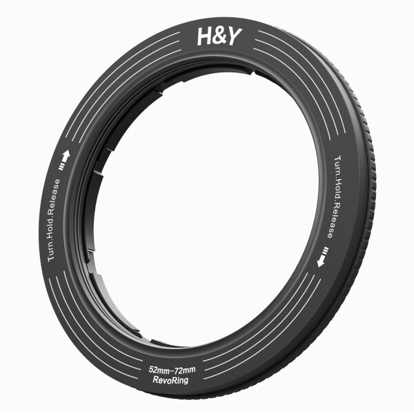 H&amp;Y ステップアップリング REVORING 52-72mm チタニウムグレー レボリング フィルター径変換アダプター 77mmフィルター用 可変式 RS72-T