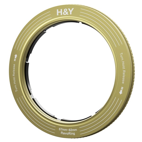 H&amp;Y ステップアップリング REVORING 67-82mm シャンパンイエロー レボリング フィルター径変換アダプター 82mmフィルター用 可変式 RS82-Y