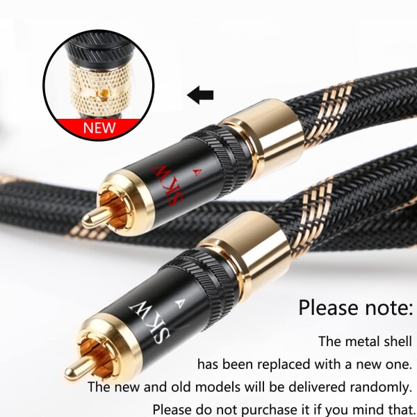 SKW アップグレードRCAオーディオケーブル 2 x RCA - 2 x RCAプラグ、セルフロック式プラグ、CD、アンプ、デコーダー用RCAケーブル - 2M_6