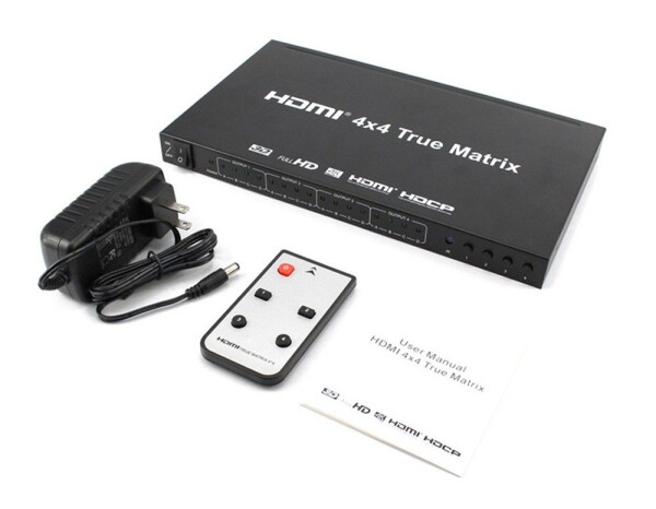 HDMIマトリックススイッチャー4 x 4 4 in 4 HDマトリックスバージョン1.4は4K 2K 3D TVスプリッターをサポート_6