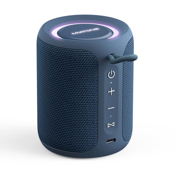 MIATONE Rush Pro Bluetoothスピーカー IPX7防水 20W重低音 360°サウンド LEDライト付き ブルートゥース スピーカー (ブルー)