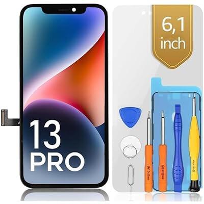 bokman for iPhone 13 Pro 液晶パネル FHD ディスプレイ 画面修理 交換 修理キット+保護フィルム+防水シール付き（6.1インチ）