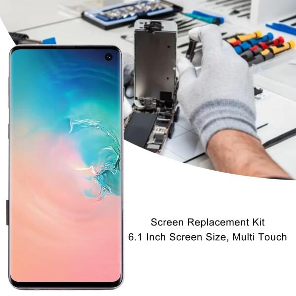 OLEDディスプレイデジタイザータッチスクリーンアセンブリ交換用 S10携帯電話、指紋機能および修復ツール付き、6.1インチ (金)_1