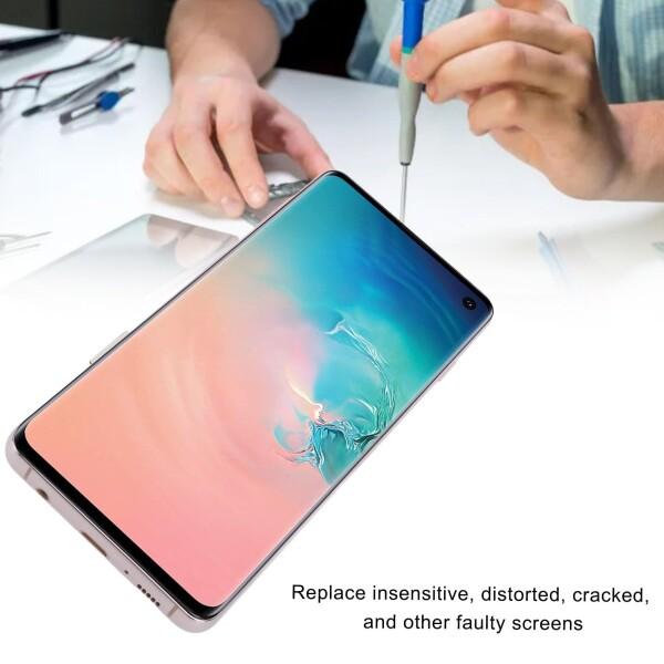 OLEDディスプレイデジタイザータッチスクリーンアセンブリ交換用 S10携帯電話、指紋機能および修復ツール付き、6.1インチ (金)_3